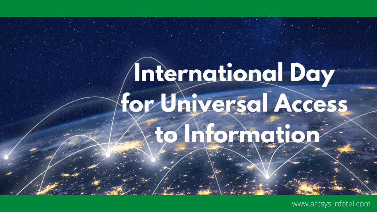 The International Day for Universal Access to Information is celebrated annually on 28th September. Access to information is a basic #humanright and fundamental for a more equal society.