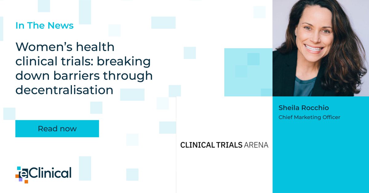 In honor of National #WomensHealthFitnessDay today, we are sharing this impactful @trialsarena article on #women in #clinicaltrials by @ajhillman_ddj & @KeziaParkins with insights from industry experts including our CMO, @SheilaRocchio. Read now: eclinicalsol.com/news/womens-he…