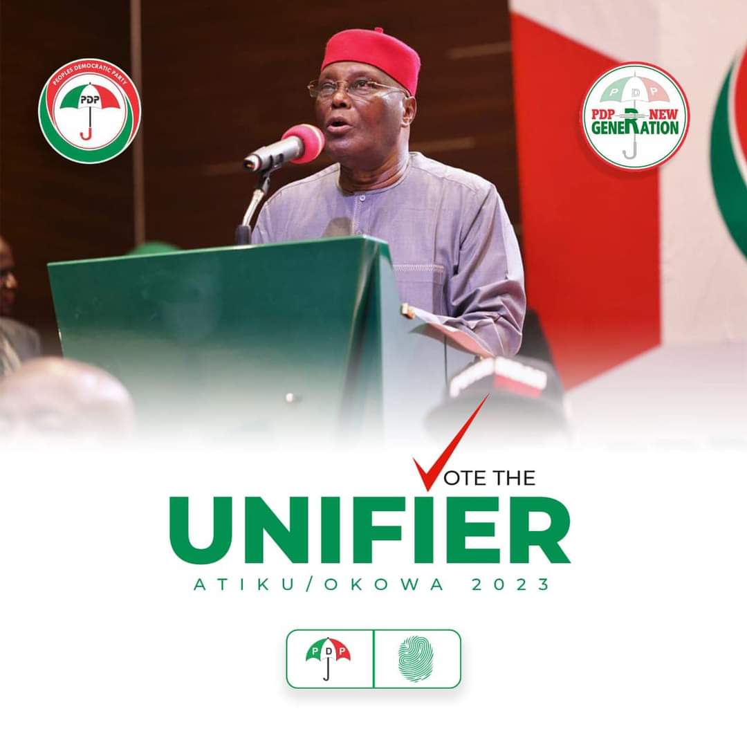 SenSamueAnyanwu's tweet photo. "I offer myself to rescue the sinking ship. Since the civil war, the unity of Nigeria has never been threatened as it is today. Nigerians are losing hope in the oneness of this country. I am the unifier that is coming to bond the broken union." ~ @atiku https://t.co/Fs5QSszv9W