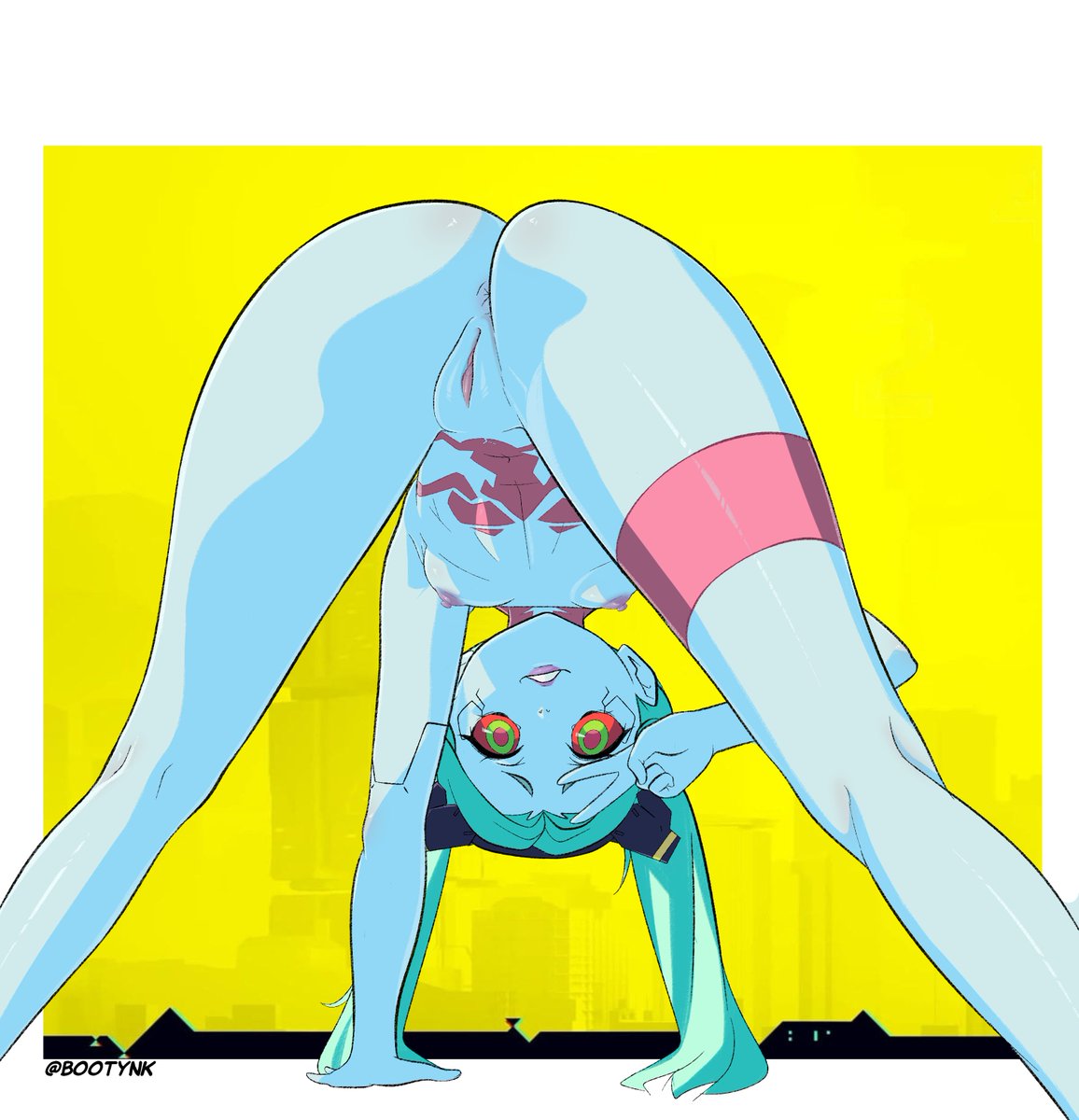BootyNk's tweet photo. Rebecca de Cyberpunk Edgerunners, la loli legal https://t.co/6yOZejOO8o