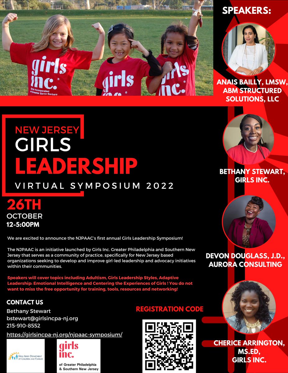 Tune into our Girls Leadership Virtual Symposium on 10/26! Open to all organizational leaders and members to learn from workshops on adultism, girls leadership styles, adaptive leadership, and more. Register here: girlsincpa-nj.org/njpaac-symposi…