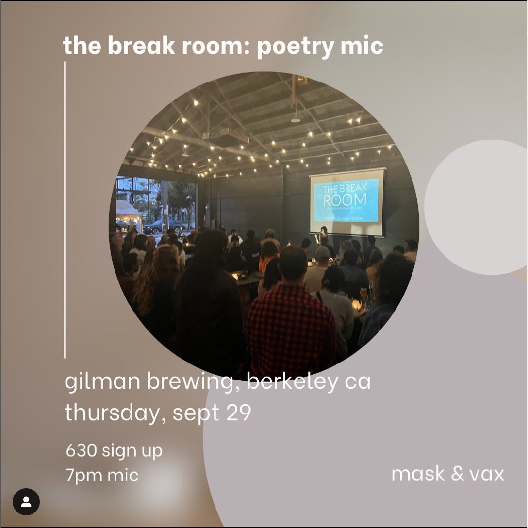 This Thursday (29th) if you're in the Bay Area, come through the break room open mic at @gilman_brewing in West Berkeley with me @hieuminh & @jasonbayani