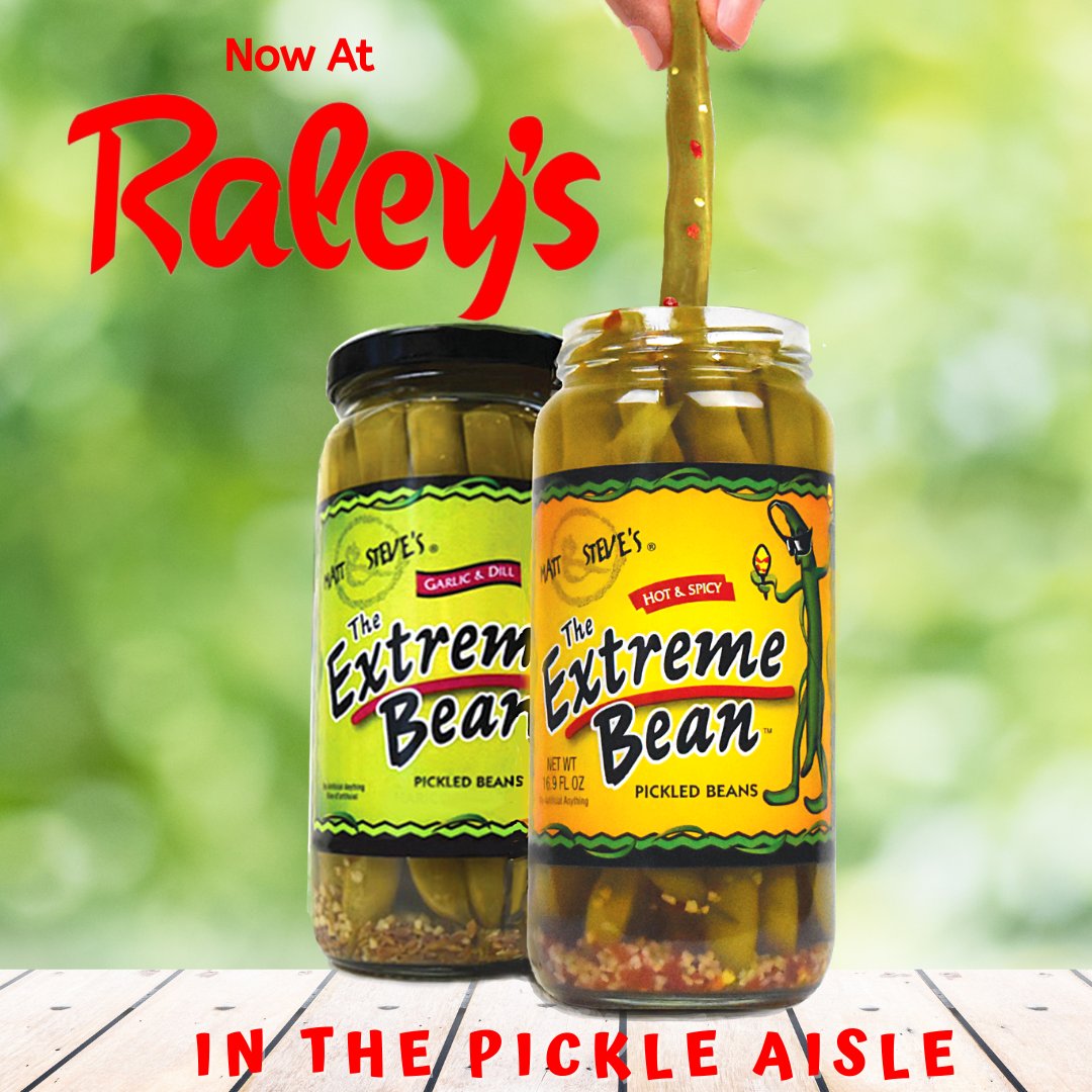 mattandsteves's tweet photo. We are very excited to announce that The Extreme Bean Hot &amp; Spicy and Garlic &amp; Dill  are now all Raley's stores in Northern California and Nevada !
#pickledbeans
#califorinia 
#nevada 
#mattandsteves https://t.co/a9u8ra0yjr