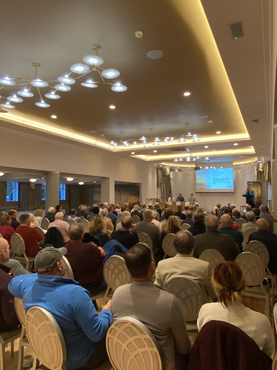 EirGrid's tweet photo. Sinead Dooley, Head of Public Engagement addresses the large attendance at our Energy Citizens Roadshow in Mullingar this evening. 

#EnergyCitizensRoadshow #Westmeath https://t.co/YXYJddXAMS