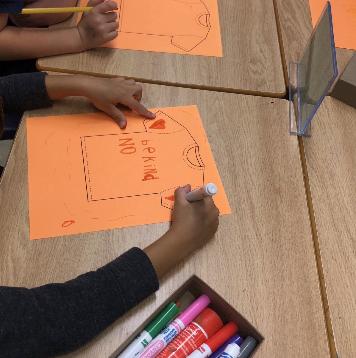 MsLaurenMax's tweet photo. Today we continued our discussion about residential schools and the generational impact they have had on Indigenous communities. These are phrases our Grade 1 students wanted to share to ensure something like this never occurs again. #OrangeShirtDay @tdsb https://t.co/URB9Sxd6yD