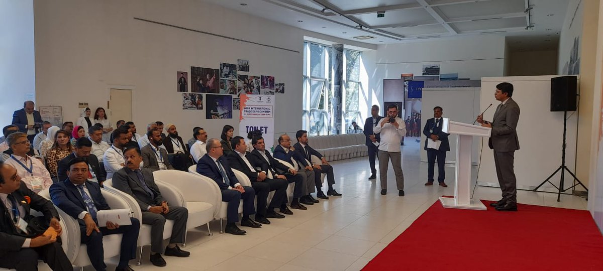 Today Amb @manishprabhat06 inaugurated the India International Trade Expo cum BSM in Tashkent. About 45 Indian companies from various sectors are participating in this exhibition. @MIFT_Uz