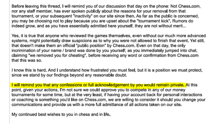 The funniest part of this Vice article about Maxim Dlugy admitting to cheating via emails is Danny Rensch promising to keep the emails secret😁 lol, get rekt Maxim! You trusted Danny?🤣 During interrogation the cops always say they're on your side and you should just confess.