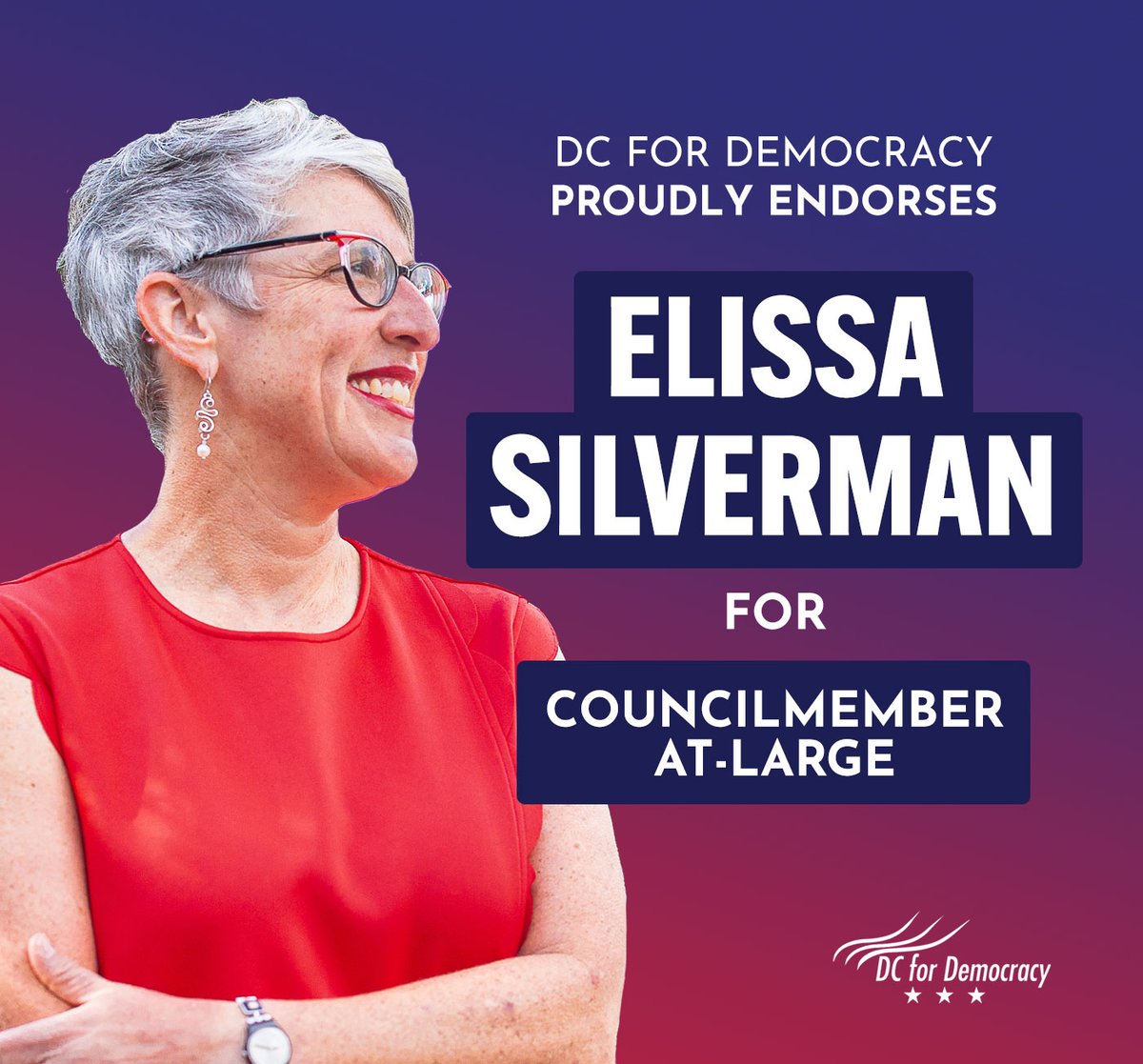 We are proud to announce that <a href="/tweetelissa/">Elissa Silverman</a> wins our endorsement for DC's next Councilmember At-Large. 🧵#DCision2022