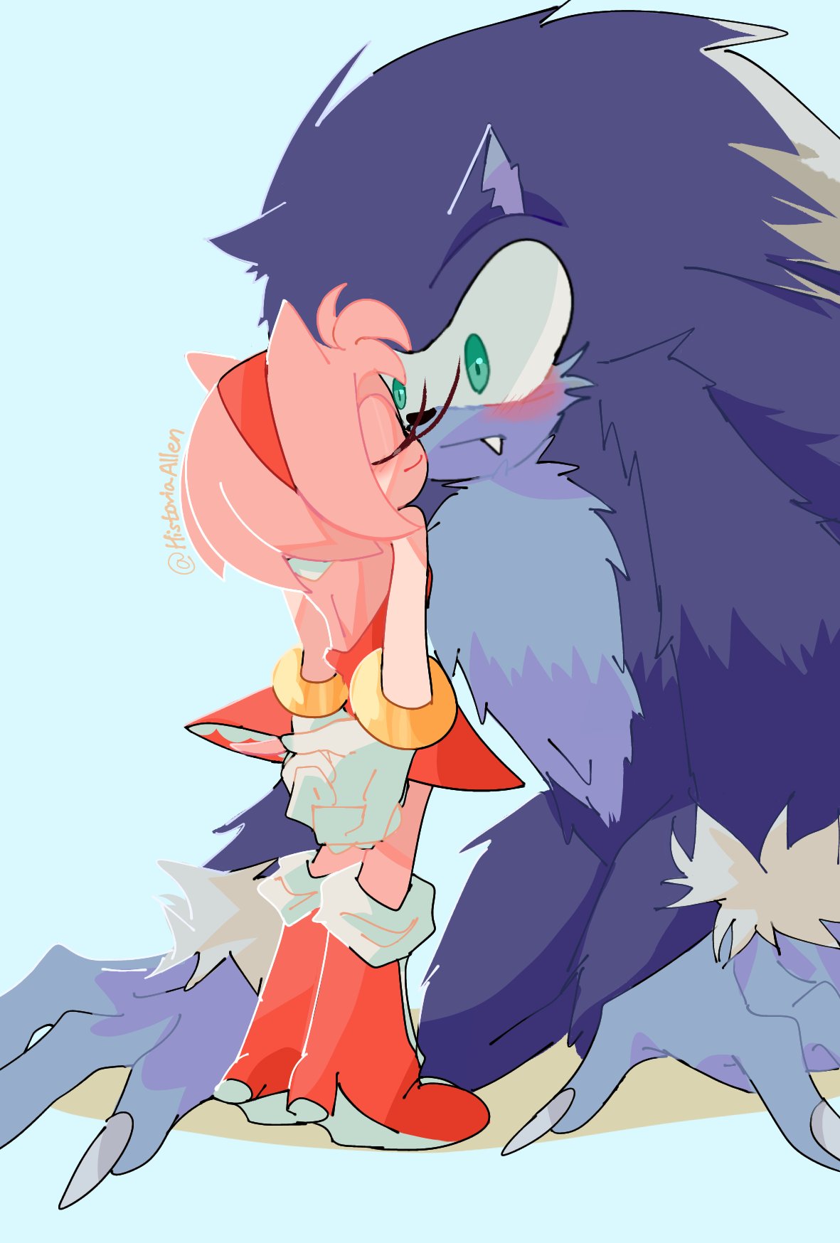 ❄️Kuu Kuu❄️ on X: Mwaahh #SonAmy #sonicfanart