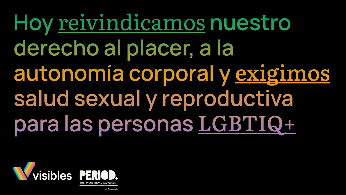 visibles_gt's tweet photo. En el Día de los Derechos Sexuales y Reproductivos, exigimos nuestro derecho de elegir sobre nuestros cuerpos y rechazamos la violencia que otras personas puedan ejercer sobre nuestra integridad y dignidad✊🏽💚💜

#díadelosderechossexualesyreproductivos
@PeriodGuatemala https://t.co/MRscwtFsGi