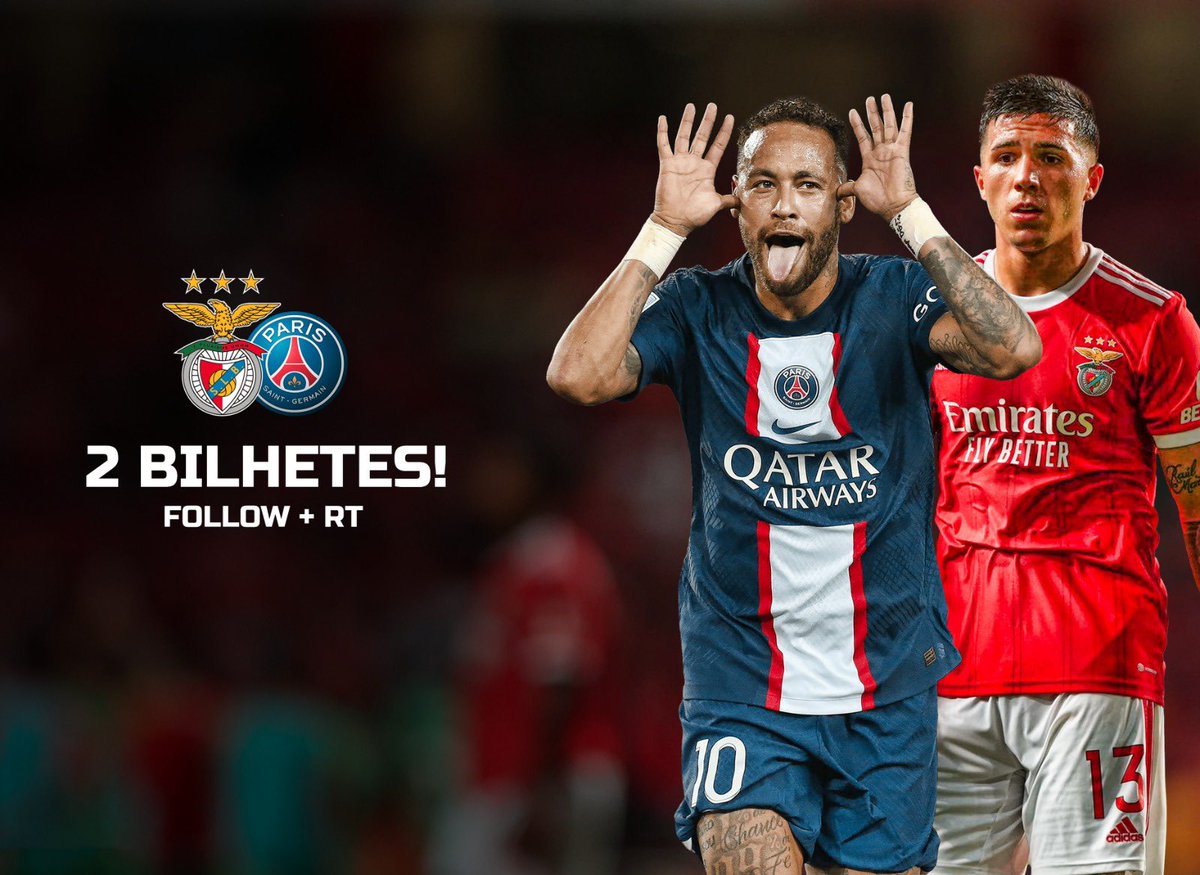 2 Bilhetes para o SL Benfica - PSG. - Seguir @Betano_PT e @henriquehg35 - Retweet! Vencedor anunciado Terça-feira à noite! 🔥