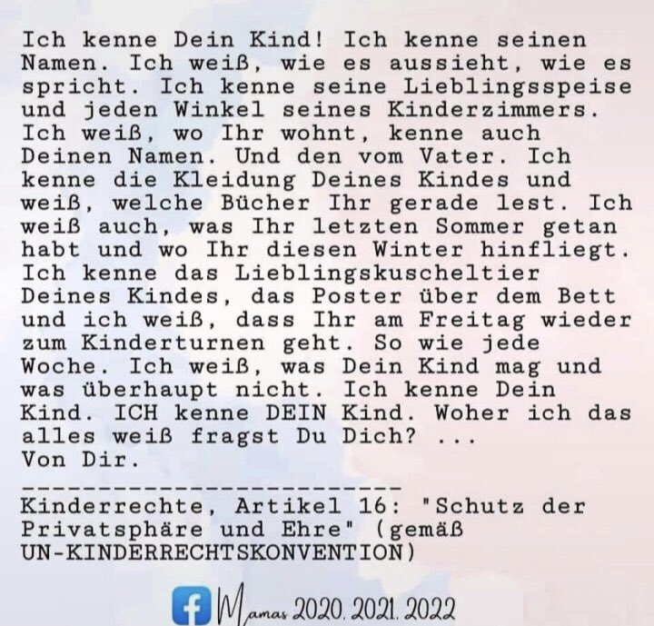 christineundmia's tweet photo. Immer wieder schlimm,wenn ich sehe,wie manche Eltern ihre Kinder im Internet präsentieren und dann mit Aussagen kommen wie „Es ist mein Kind, ich kann das selber entscheiden“ 

#kinderRechte #kinderimnetz https://t.co/cuN85sSMK8