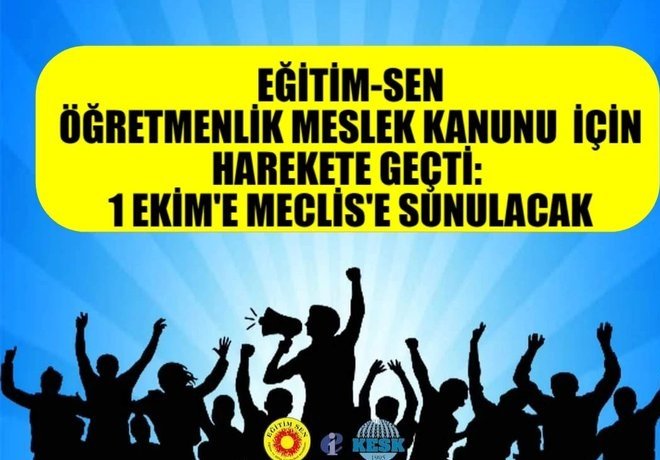 Eğitim Sen, Öğretmenlik Meslek Kanunu’nun iptali için toplanan imzaları 1 Ekim'de Meclis'e sunacak.
#ÖMKtekrarmeclise