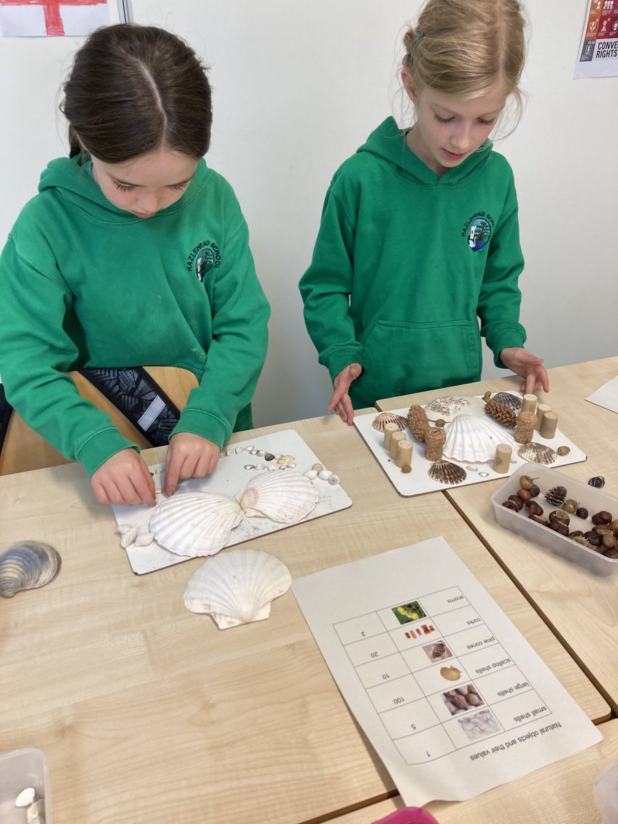 MorriceL's tweet photo. P4FM ⁦@hazleheadschool⁩ used natural materials to create a picture then calculate its value. Each shell, cone and acorn was worth a different amount 🐚  #opportunity #numeracy #MathsWeekScotland https://t.co/avXNuERQFO