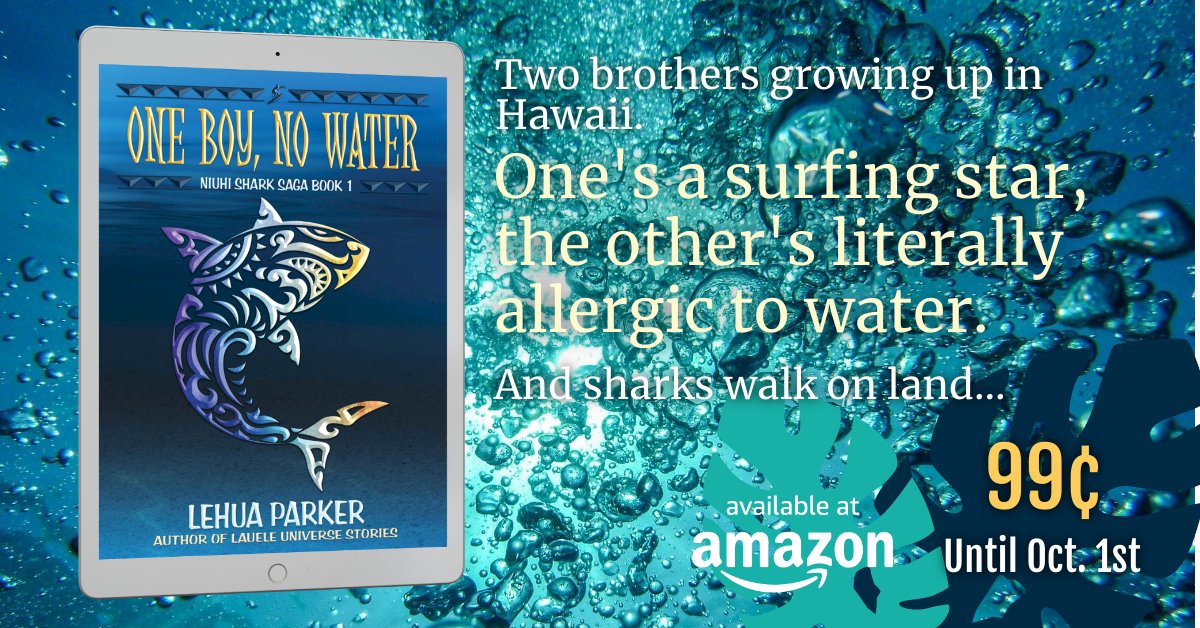 Ten years since the publication of ONE BOY, NO WATER. The eBook's on sale at Amazon for just 99¢ until Oct. 1st. Come experience Hawaii like never before.

#oneboynowater #hawaiistories #NiuhiSharkSaga