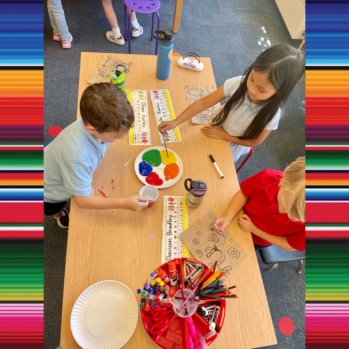 First grade is learning and celebrating during Hispanic Heritage Month. We are working on our own Amate inspired paintings. Stay tuned for the finished products. #1stgrade #sweetlilybees #hispanicheritage #art @jillbalzer @anne_darr @shughes321 @APMontoyaFWISD @FortWorthISD