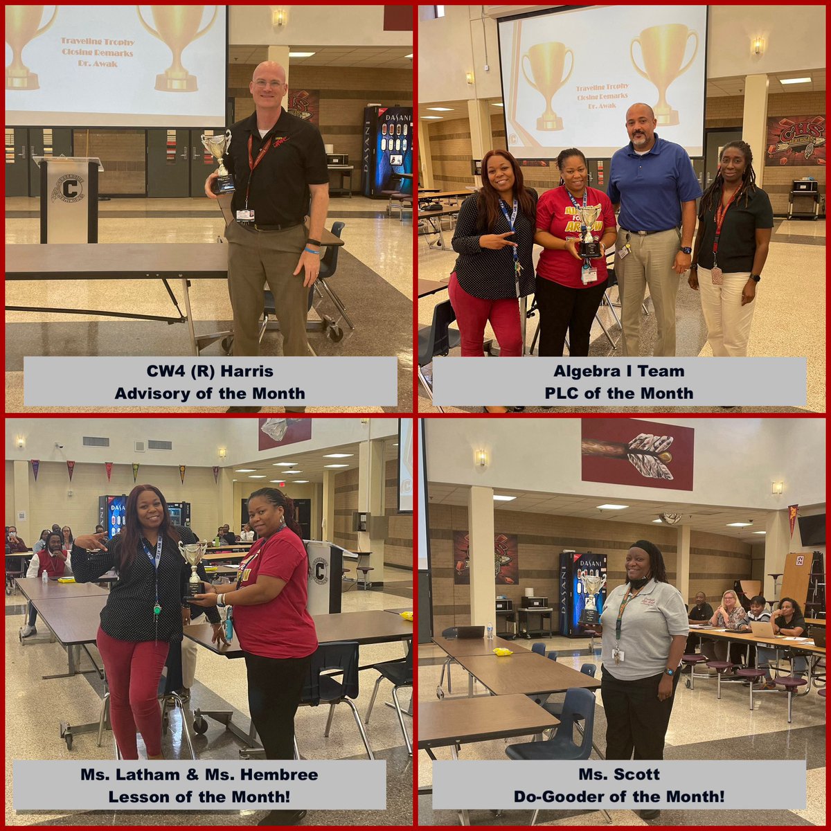 Recognizing the right work! Congrats 🎉 to our September recipients of Creekside’s Traveling 🏆’s!! #Zone2 @DrTAGAwak @DrTamaraCandis @parents4edu_SF @Franchesca_Warr @KimberlyRDove