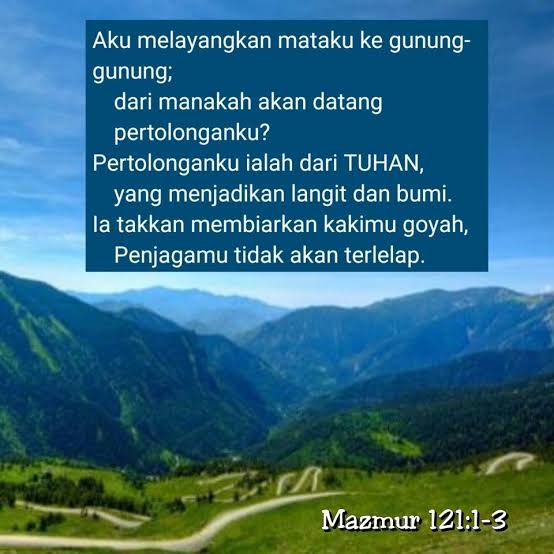Sesulit apapun keadaanmu, tetaplah kuat. Mintalah pertolongan dr Tuhan dg doa² mu, krn Tuhan Maha mendengar. Dia akan menolongmu.
Pertolongan &amp; perlindungan yg sempurna hanya kita dapatkan di dlm Tuhan, krm Dia Tuhan yg tdk prnh terlelap.

Selamat pagi sdr² ku
GBU all😘😍🤗🙏❤️