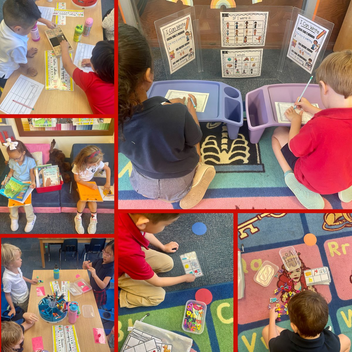 First Grade Literacy Centers are in full swing! From Noun Detectives to Spelling Word Bingo, the Sweet Lily B 1st graders are learning and loving it! #1stgrade #literacy #sweetlilybees @jillbalzer @anne_darr @shughes321 @APMontoyaFWISD @FortWorthISD