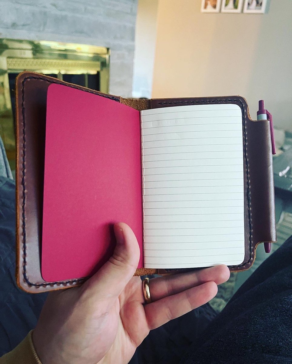 Mikewittenauer's tweet photo. Two more projects complete. I’m very happy with how the journal turned out. Getting a much cleaner/straighter stitch. https://t.co/28XDS8T2e3