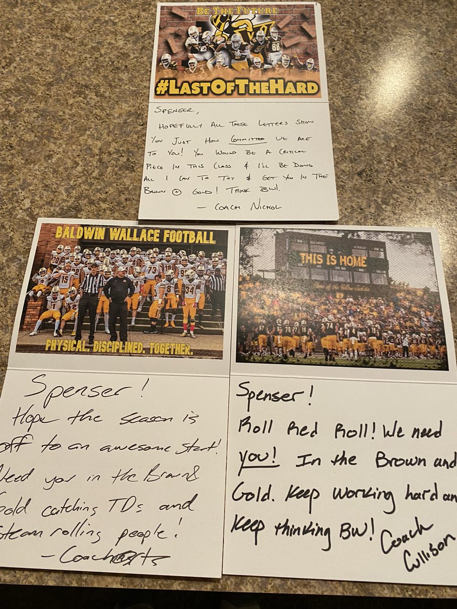 More support from @BWYJFootball three more letters today @CoachCully_BWYJ @EthanNichol10 and the rest of the coaching staff #lastofthehard