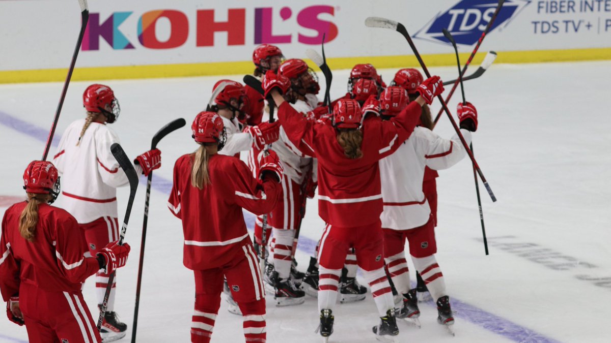 BadgerWHockey's tweet image. One last practice before our home opener tomorrow night!