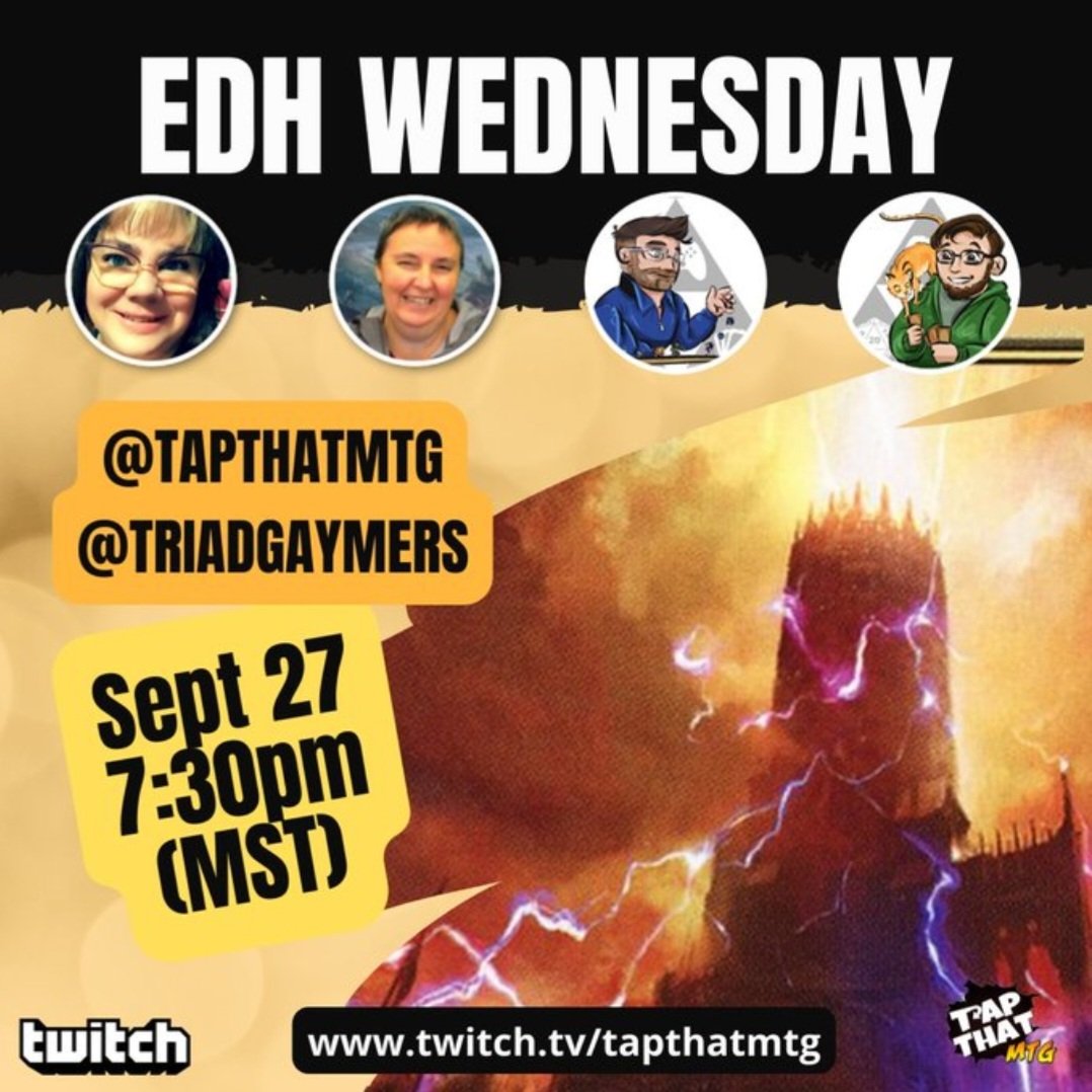 Come and spend channel points with the Ladies of @TapThatMTG and contribute to Nick and Belmont's undoing! 

Twitch.tv/TapThatMTG

#cmdr #mtg #mtgcommander