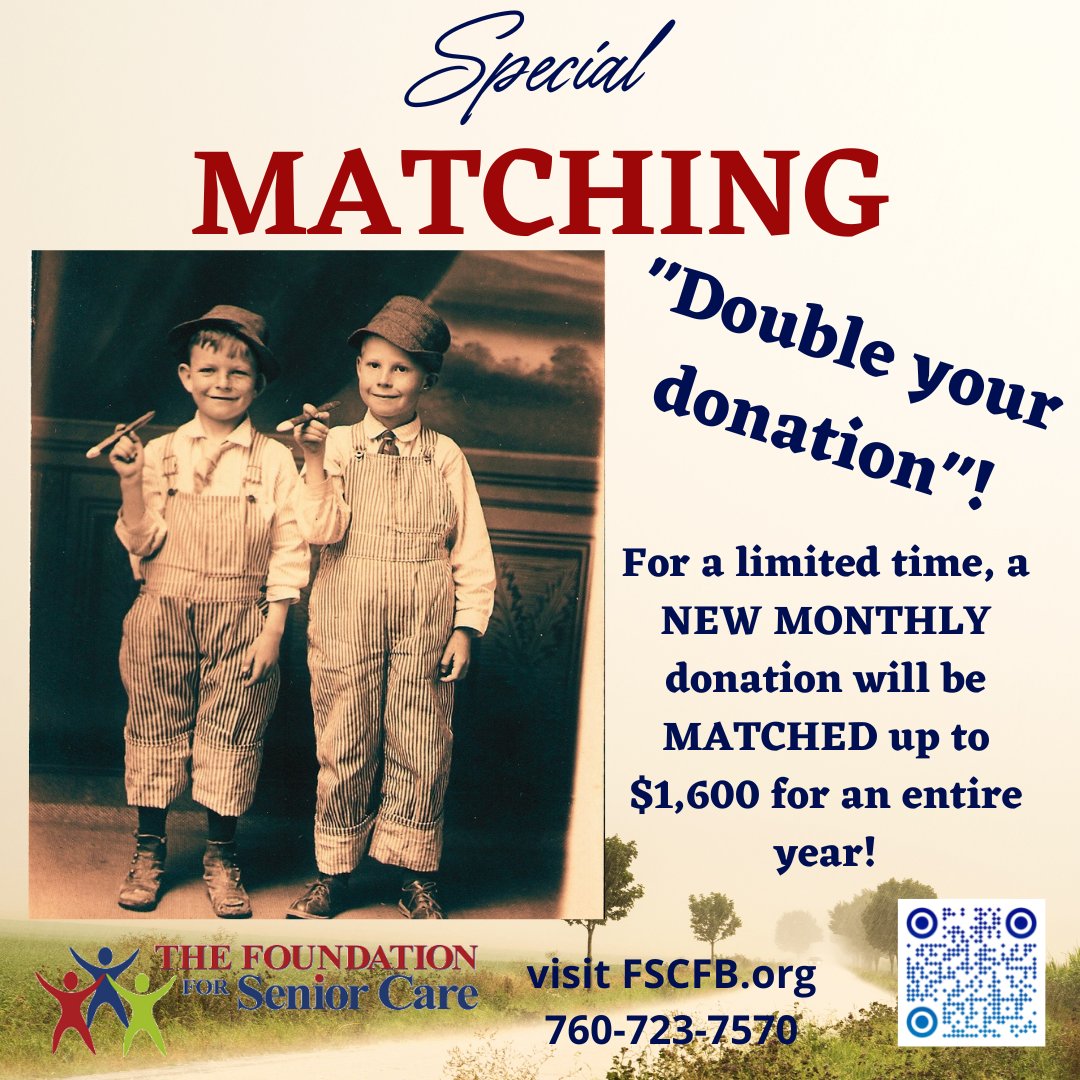 FallbrookSenior's tweet image. It's the hat that makes him look so sexy... or is it his generous heart? Donate to the Foundation with a new Monthly Gift, and let it be Matched for an entire year! #clone #give #fundraising #fallbrook #fun #twin #senior