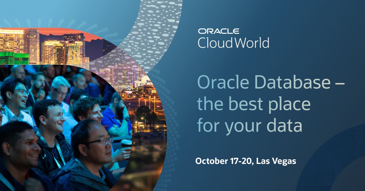 imagine_ajith's tweet photo. Get the most out of your data! Join @OracleDatabase at @CloudWorld. https://t.co/RuXvTtF00h #OCW https://t.co/qWSea1WpV2