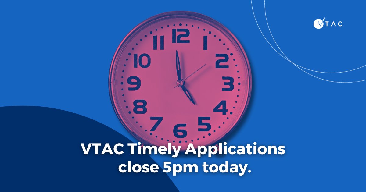 The main difference between submitting your application before 5pm today (29/09) and after? The fee increases to $126. Submit your application today, lock in the lower fee and if you need to change preferences tomorrow, or next week, you can.