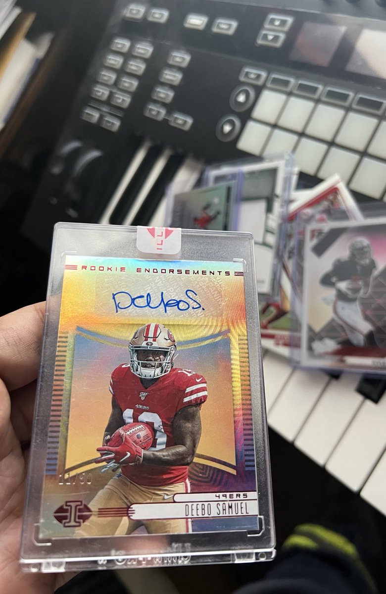 PAPAS PULL OF THE WEEK 🏈🔥😮‍💨 Deebo Samuel Rookie Auto 11/50! 🤌🏼 Rookie Endorsements - Illusions 2019 What y’all think, this a hold or what? 😈 #NFL #TradingCards #TheHobby #Panini #Illusions #Collectible #SportsCards #NFLTwitter #BangBangNinerGang