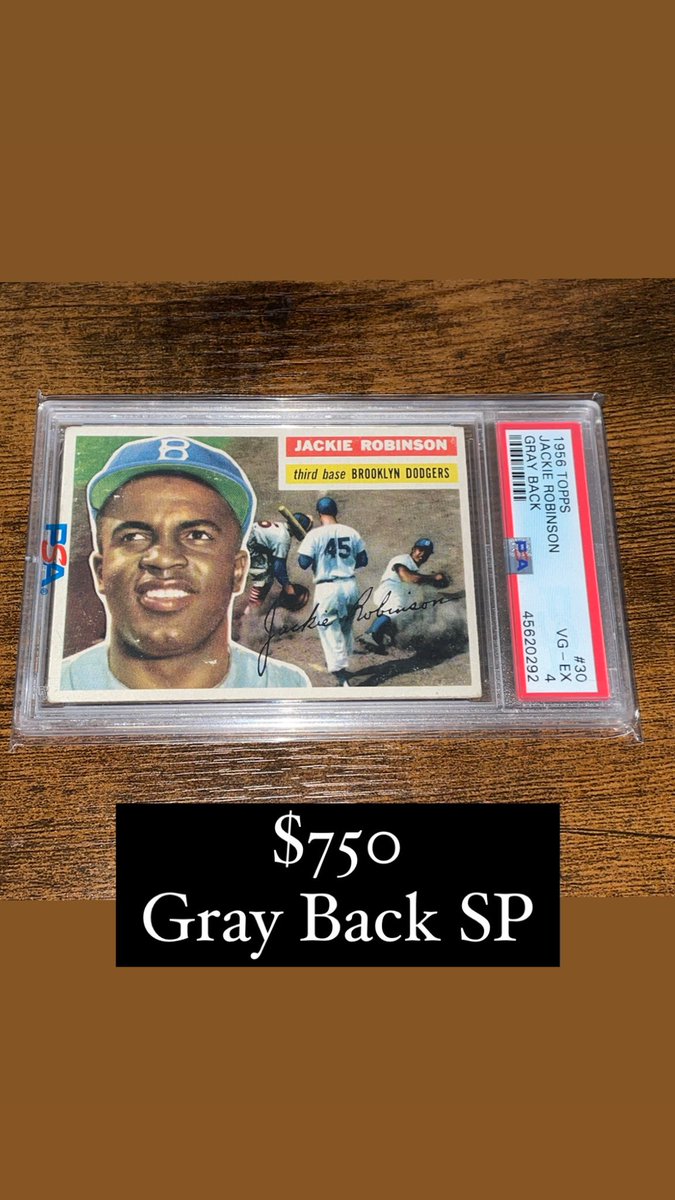 cgotz26's tweet photo. @CardsStory Aaron RC - $4500
53 Jackie - $650
56 Jackie Gray Back - $750 https://t.co/KKYHYUMJLH