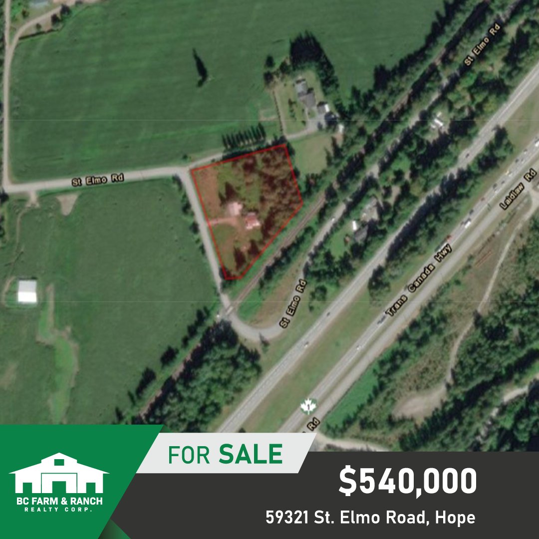 NEW LISTING!

59321 St. Elmo Road, Hope
$540,000 | EXCLUSIVE
bcfarmandranch.com/properties/593…