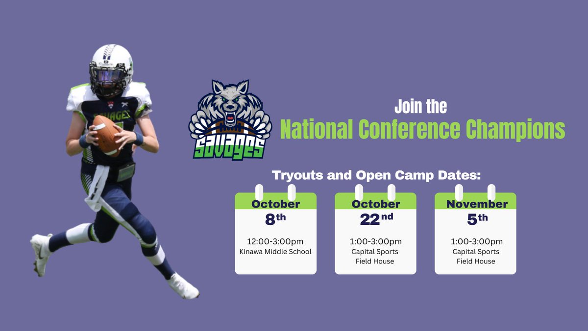Capital Sports Field House (@capitalsportsfh) on Twitter photo We can't wait to host the #CapitalCitySavages as they tune up for their upcoming season. #SavageLife #SavageLadies <a href="/WFAfootball/">Women's Pro Football</a> Open camp and tryouts at our place Oct. 22 and Nov. 5 We can't wait to host the #CapitalCitySavages as they tune up for their upcoming season. #SavageLife #SavageLadies <a href="/WFAfootball/">Women's Pro Football</a> Open camp and tryouts at our place Oct. 22 and Nov. 5