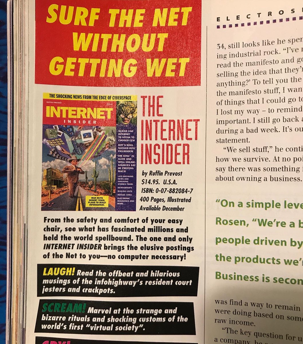 lorrainel's tweet photo. An ad from @WIRED magazine. December 1994.  When the Infohighway could be printed and bound in to books. https://t.co/YMcUka9r8B