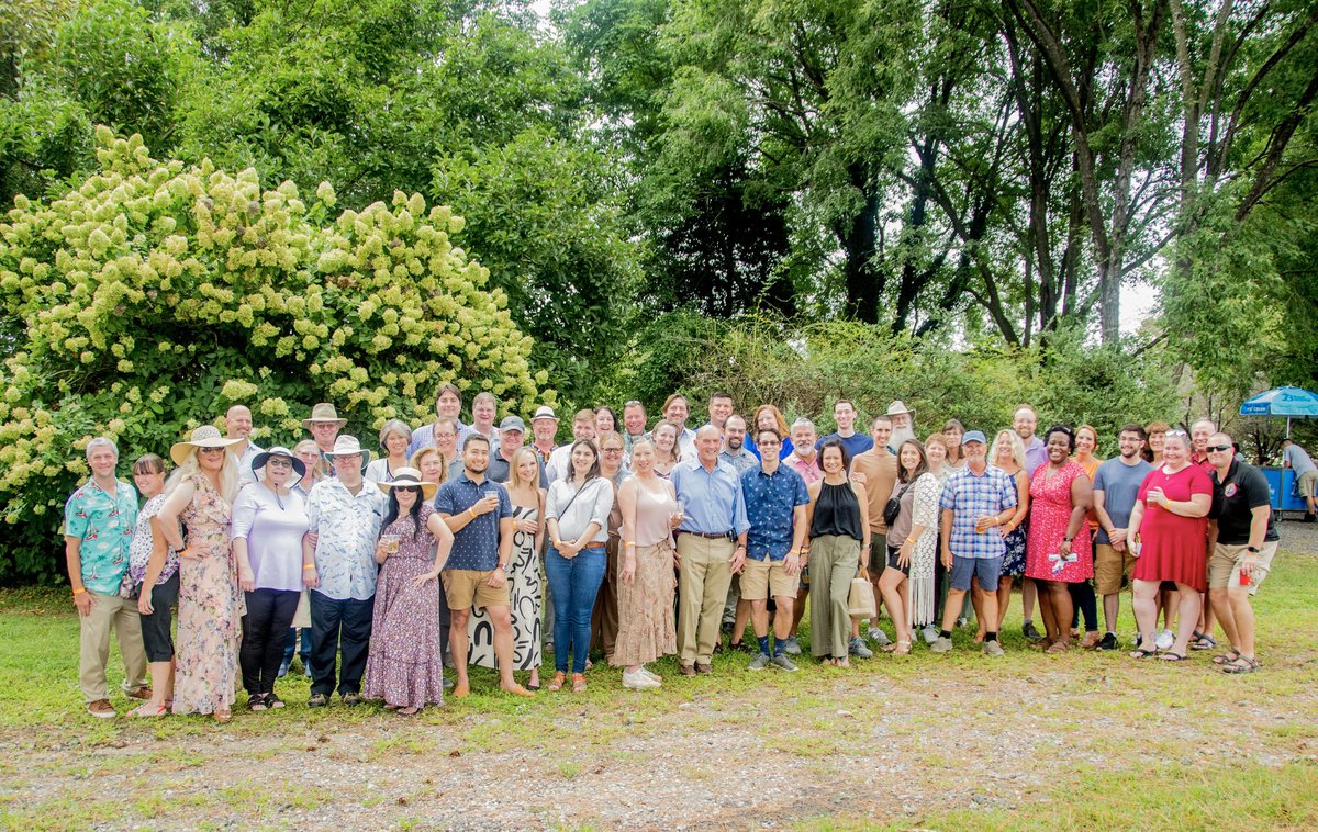 Group_W_Inc's tweet photo. This good-looking group of hippie nerds looked up from their work long enough to come together for the first time in 3+ years! Thanks to #WildernessRunVineyards for hosting us at our recent company event!

📸: M &amp; J Photography https://t.co/oe306R34i0