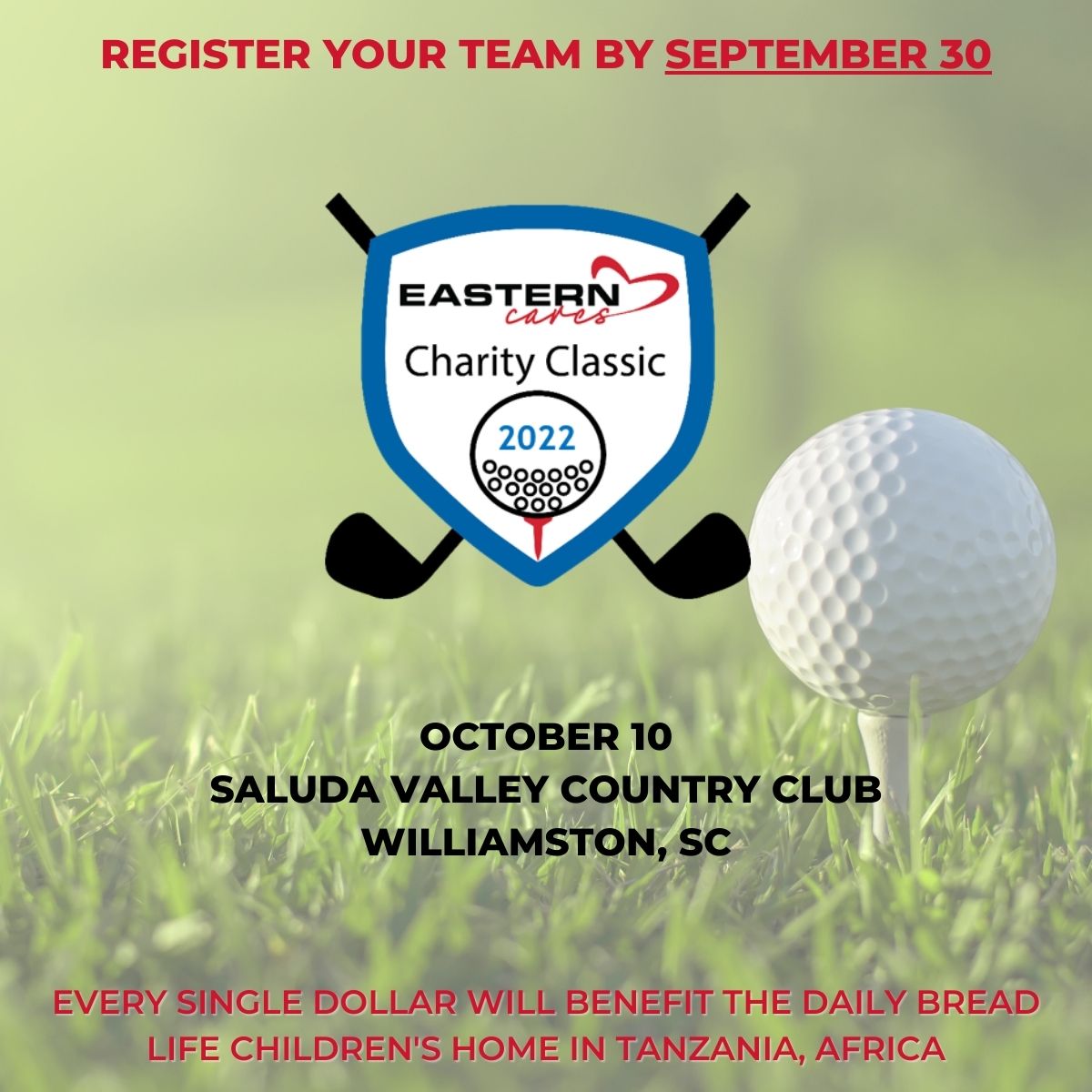 ThePowerTech's tweet image. REMINDER: Registration for the 9th annual Eastern Cares Charity Classic closes on September 30th. Email MJ.Rackley@easternfirst to register your team for a day of fun and fellowship with a purpose!