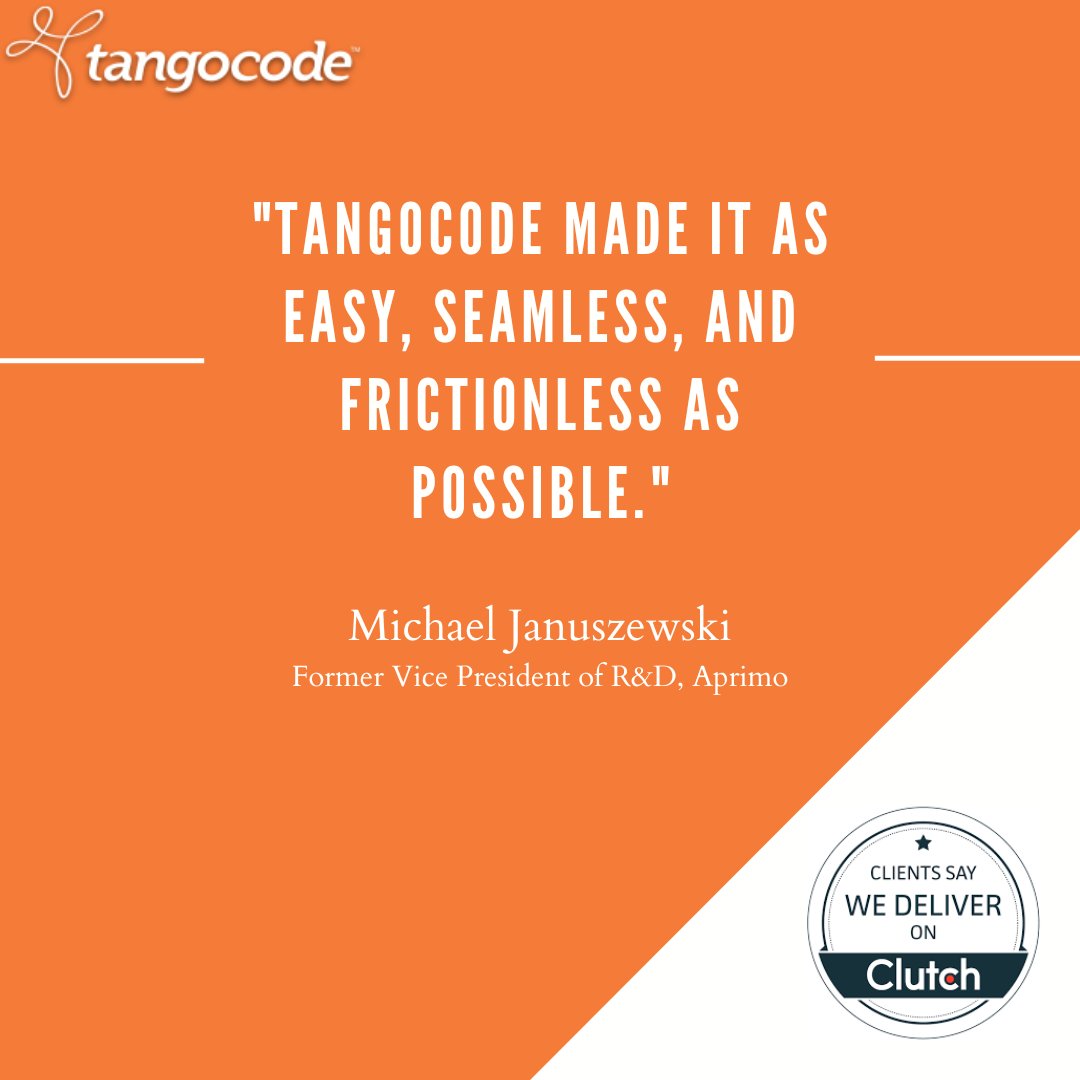TangoCode's tweet image. When it comes to software development, not sure you can do much better than "easy, seamless, and frictionless"
Thanks for the 5-star review!