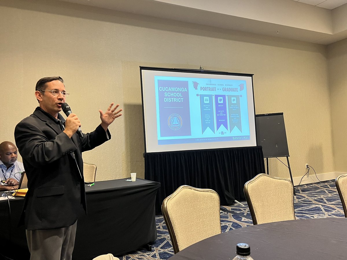 gdiazz's tweet photo. Our Sup @chaix_mike asked to present at EdLeader21 #EdLeader21Network about the amazing Portrait of Graduate @CucamongaSD, our journey/future. Full house w/ leaders fr many districts across the country listening to our story. Proud team fr CSD here! @SBCountySchools @joyce_kozyra https://t.co/7OicSMnLLI
