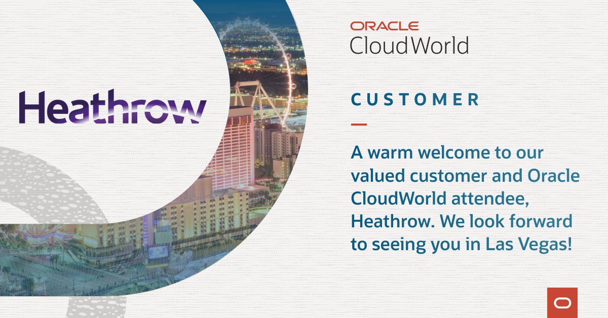 georgiacloudtec's tweet photo. Learn more about why @HeathrowAirport landed on @OracleCloud for its HR, finance, and billing needs as a speaker at this year’s @CloudWorld. https://t.co/M74VSwI1Q8 #OCW https://t.co/SFfqfRUIb4