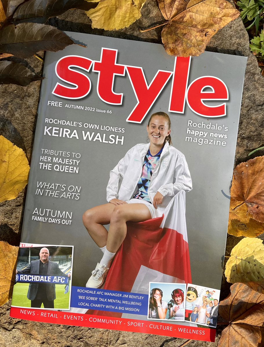 Our autumn edition is out now! Full of #happynews from across #rochdale, interviews with <a href="/keira_walsh/">Keira Walsh</a> and <a href="/officiallydale/">Rochdale AFC</a>’s Jim Bentley, news, events, wellbeing, the arts &amp; more! 

If you haven’t had a copy, DM for your nearest pick up point or read online for FREE! Link in bio