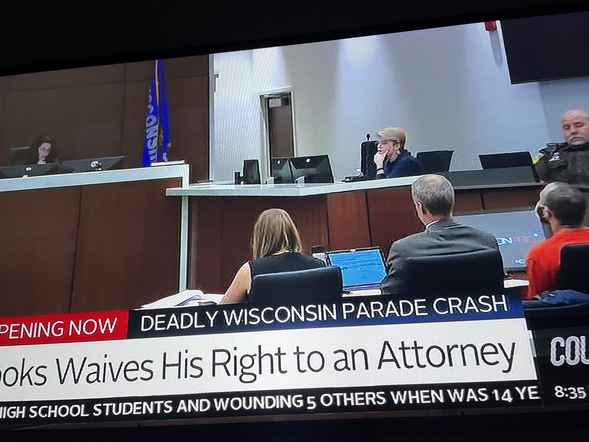 imadriienne's tweet photo. #DeadlyWisconsinParadeCrash 

@AshleyCourtTV @LawfulRiches @CourtTV

WOW❗️❗️ hold up. did you notice what Brooks is doing? the judge is asking “do you understand?” &amp; he is replying “yes i was informed..” 🤔 

so he’s not really confirming he understood?🤔😳 #appellateissue ❓ https://t.co/bkQO9SkFAj