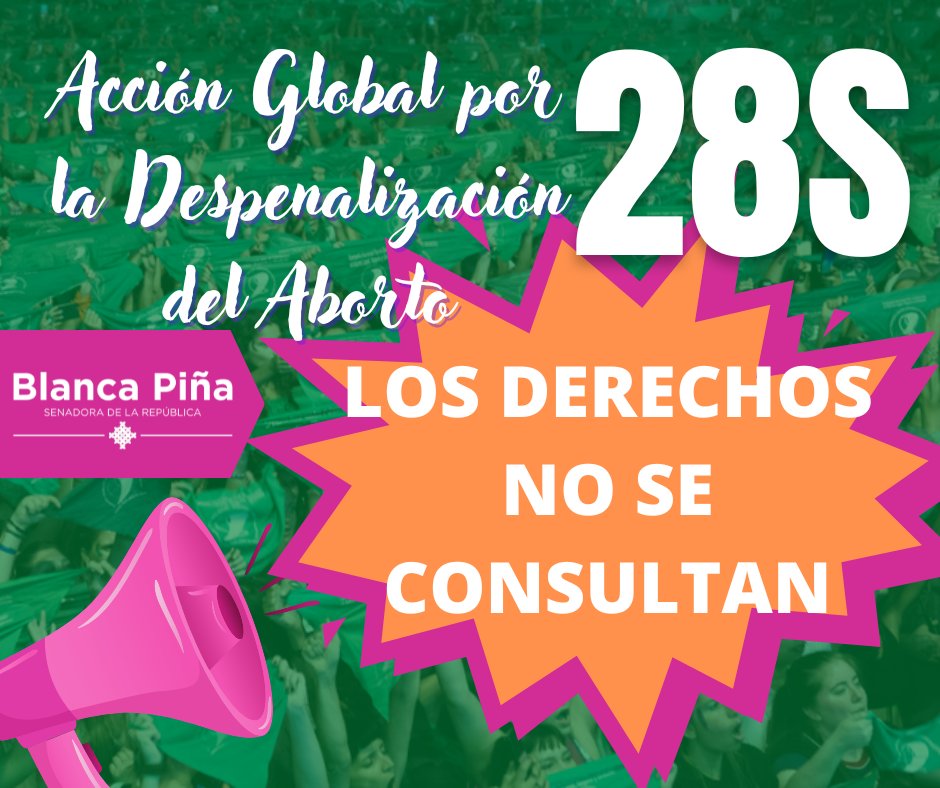 BlancaPinaG's tweet photo. 👉Hoy es 28 de septiembre Día de Acción Global por el Acceso al Aborto Legal y Seguro💚💜.
Los derechos humanos no se consultan. #ILEmichoacan #ILECDMX
#AbortoSeguroLegalYGratuito https://t.co/QN3TrTVkHR
