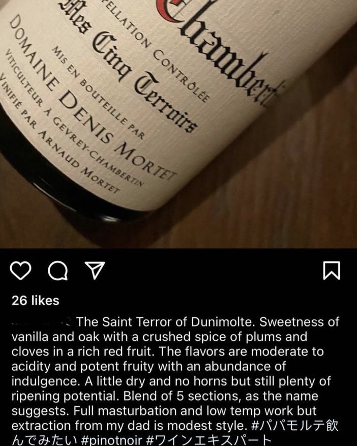 Masterofwhine's tweet photo. Have found, via @ruthspivey_ a brilliant account with horribly translated tasting notes 😂 https://t.co/O4d3xmCyvA