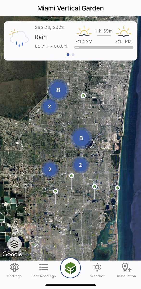 Miami is being taken over by <a href="/spiio_official/">Spiio</a> and Miami Vertical Garden. Screenshot is from our new Spiio Live app. Eyes on the price when you’re not there #remotesensing