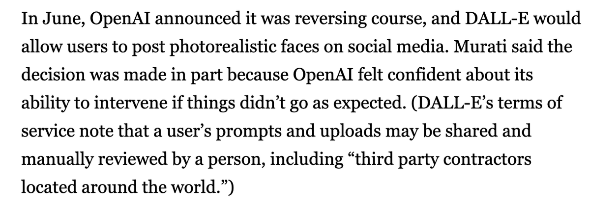 @nitashatiku How is OpenAI making this 'safe'? Ghost work. Ghost workers around the world now have to sift through synthetic images to decide which ones meet community standards. I don't think we should have to live in a world where these tasks are generated. >>