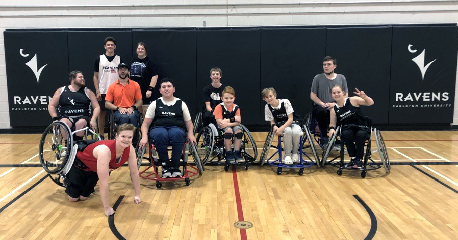 WCBballCanada's tweet photo. The Ottawa Royals and the Junior Ravens Wheelchair Basketball program hosted an Open Gym at Carleton's Norm Fenn Gym as part of #WBWeek22 on Tuesday. https://t.co/O7o6551wCf