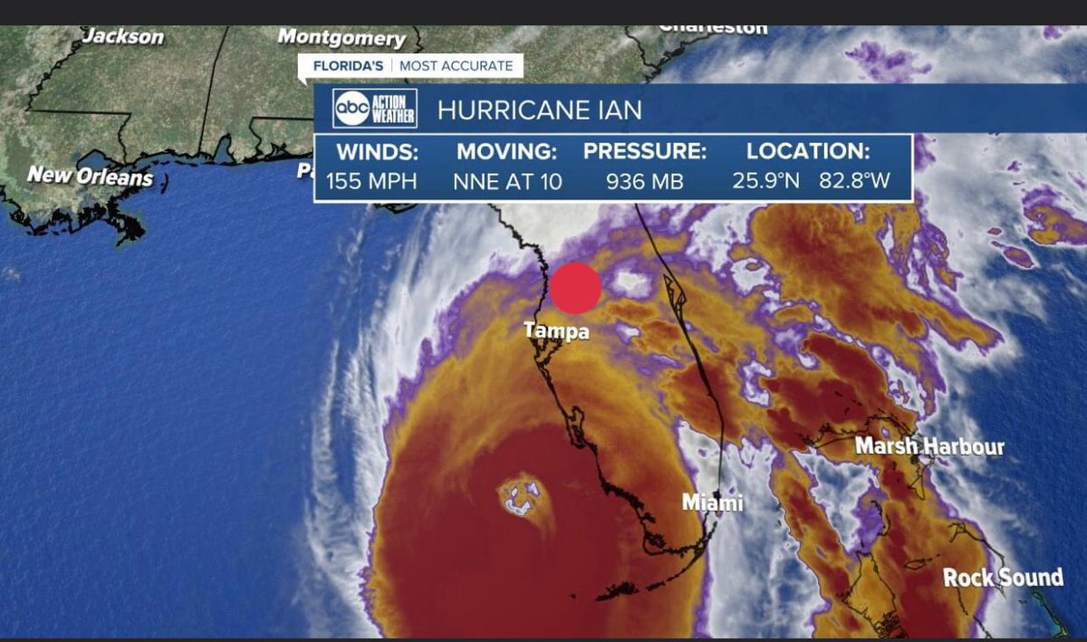 heyjillian16's tweet photo. Please pray for Florida during #hurricaneian I’m located near the red dot… 🤍🙏🏼😰 https://t.co/8JX2ni8thP