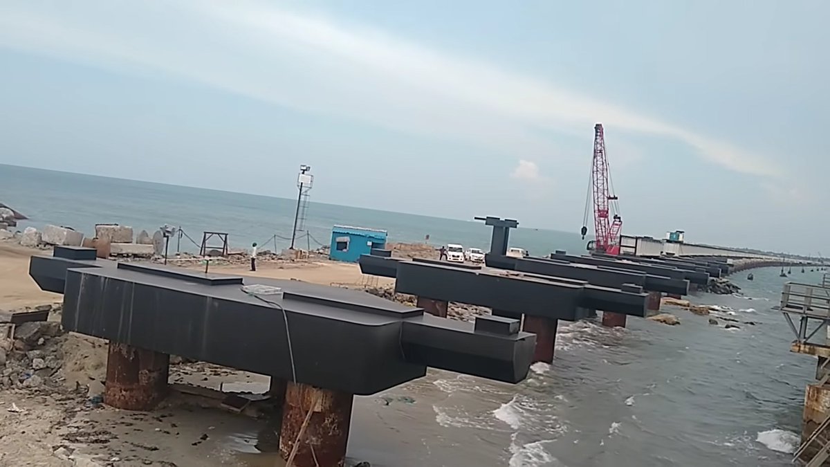 Chandrashekhar Dhage on Twitter "New Pamban Bridge Construction