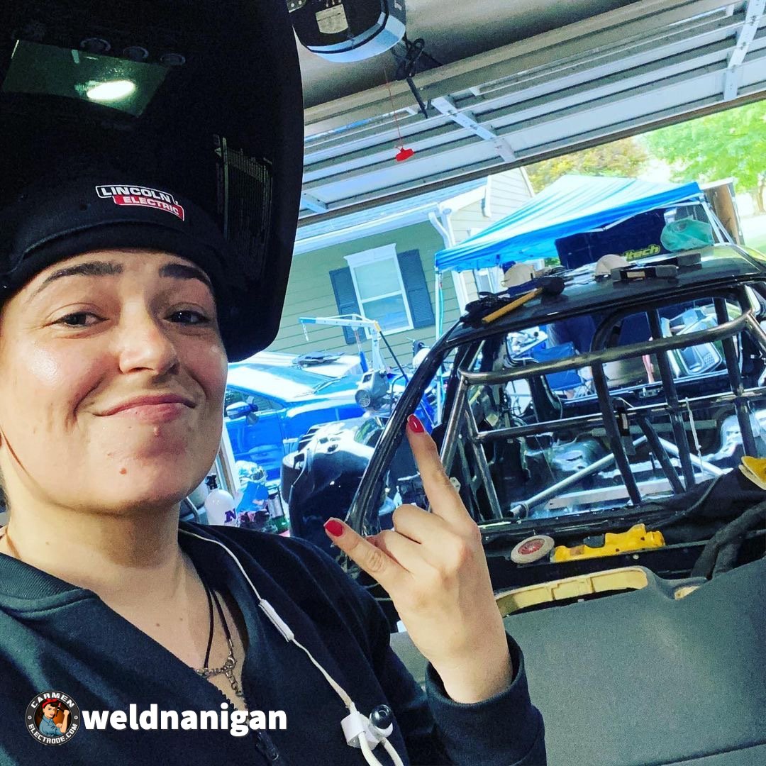 @weldnanigan, "It’s coming along 🥰" 

#rollcage #racecar #dragcar #funnycage #carmenelectrode #girlgang #supportyourlocalgirlgang #womensupportingwomen #womensempowerment #creativewomen #womenwhocreate #diy #womeninconstruction #skilledtrades #toolsofthetrade #tradeswomen